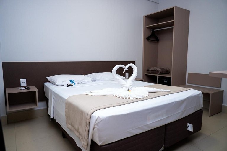 Apartamentos Lagoa Eco Towers com roupas de cama