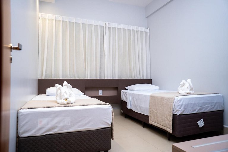 Apartamentos Lagoa Eco Towers com roupas de cama