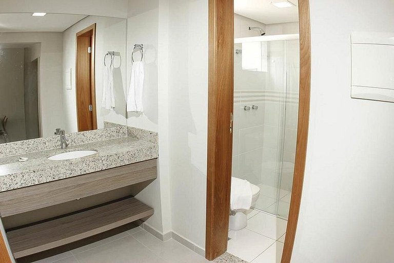 Atrium Thermas com roupas de cama