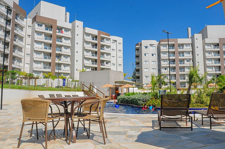 Apartamentos Lagoa Eco Towers com roupas de cama