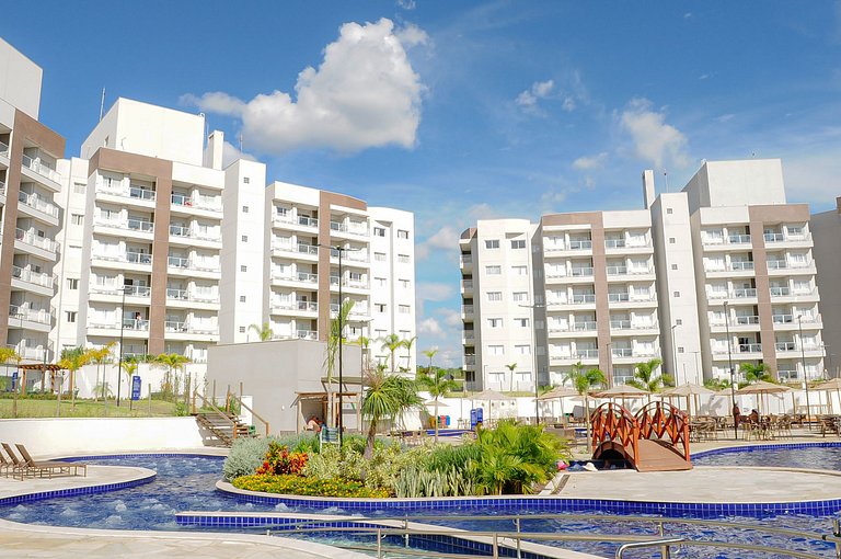 Apartamentos Lagoa Eco Towers com roupas de cama