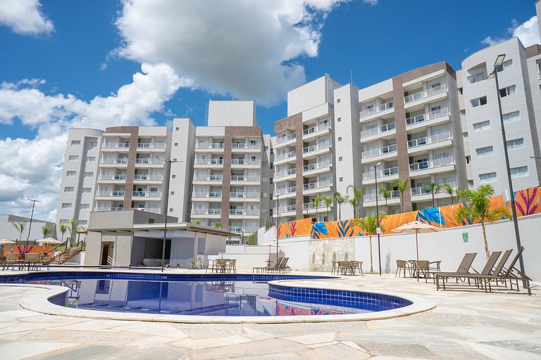 Apartamentos Lagoa Eco Towers com roupas de cama