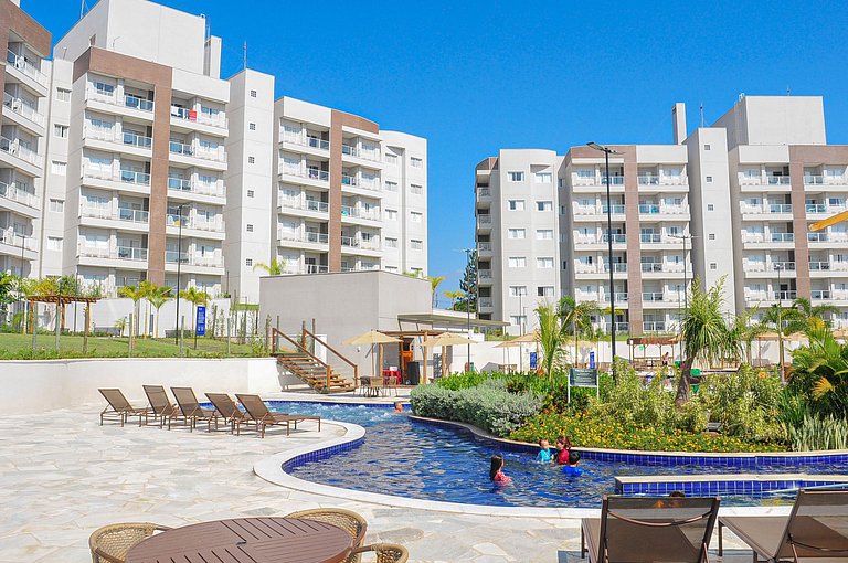 Apartamentos Lagoa Eco Towers com roupas de cama