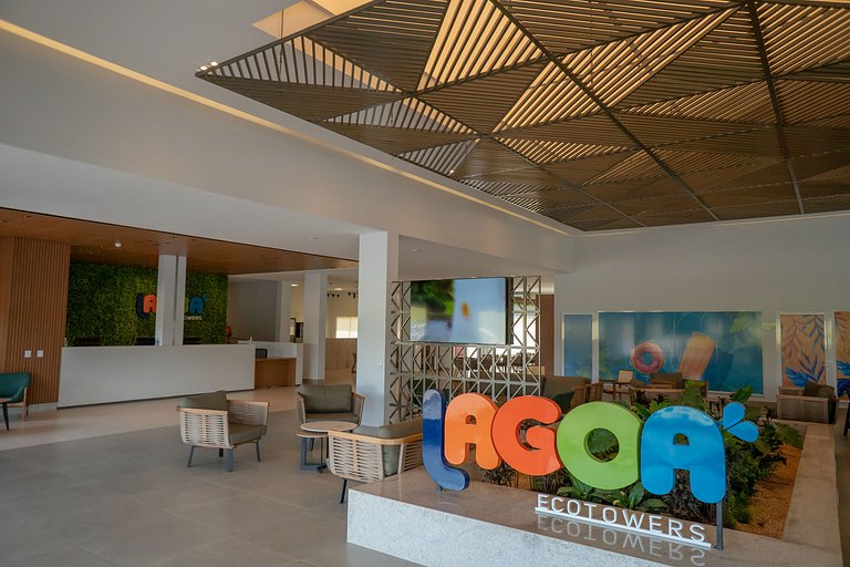 Apartamentos Lagoa Eco Towers com roupas de cama