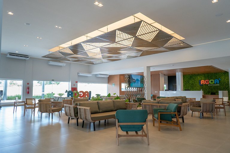 Apartamentos Lagoa Eco Towers com roupas de cama