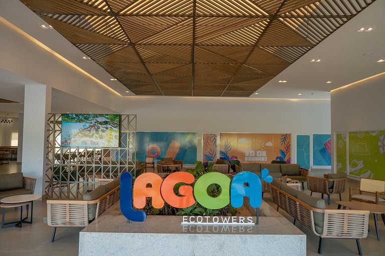 Apartamentos Lagoa Eco Towers com roupas de cama