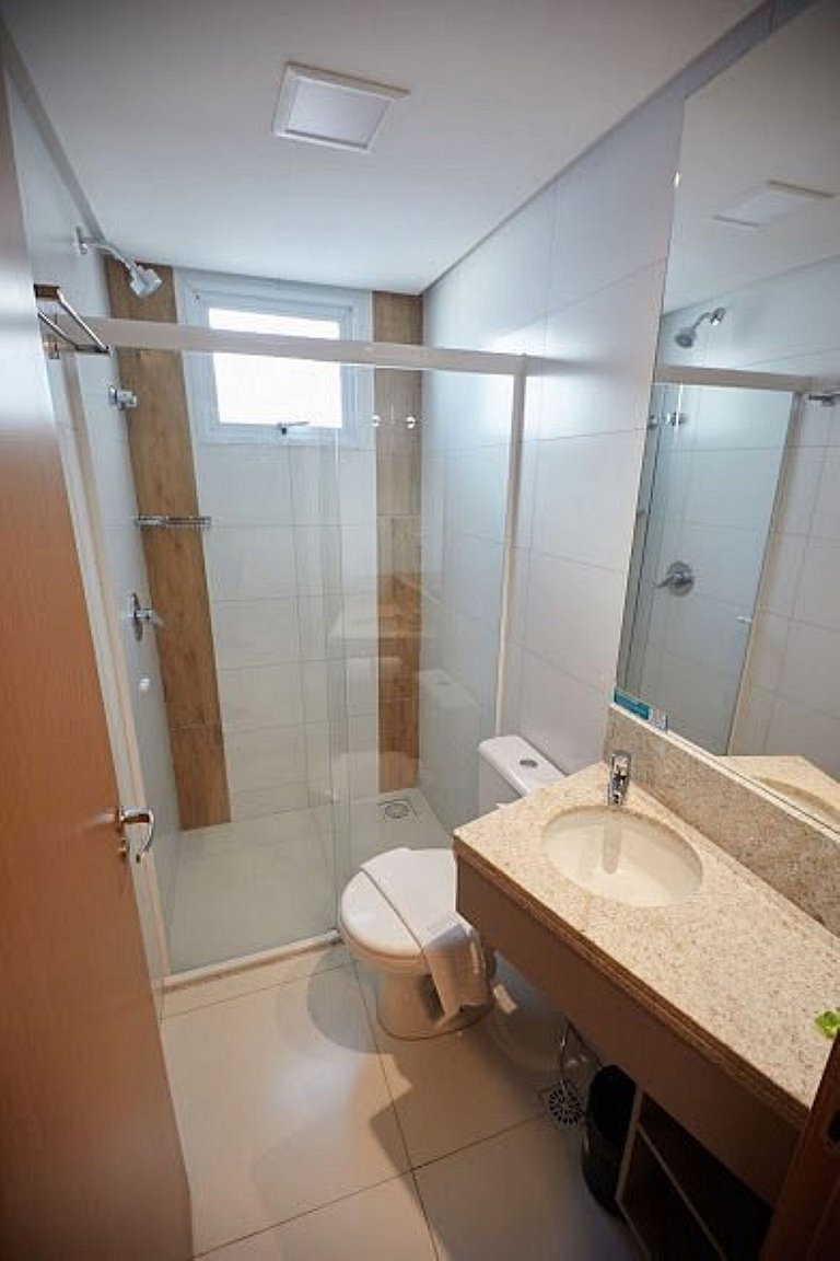 Apartamento Resort do Lago com roupas cama e banho