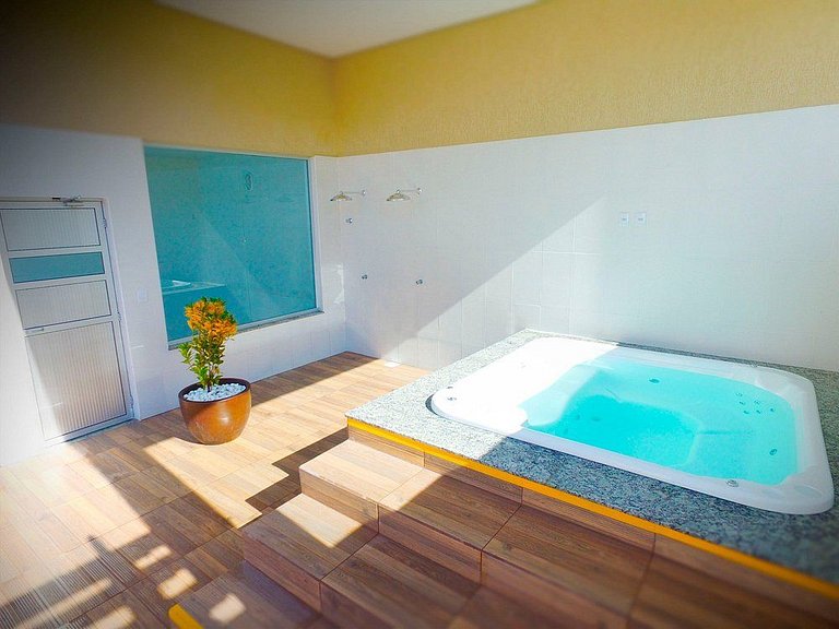 Apartamento Encontro das Águas com roupas de cama