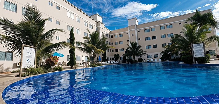 Apartamento Encontro das Águas com roupas de cama