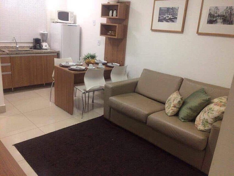 Apartamento Encontro das Águas com roupas de cama